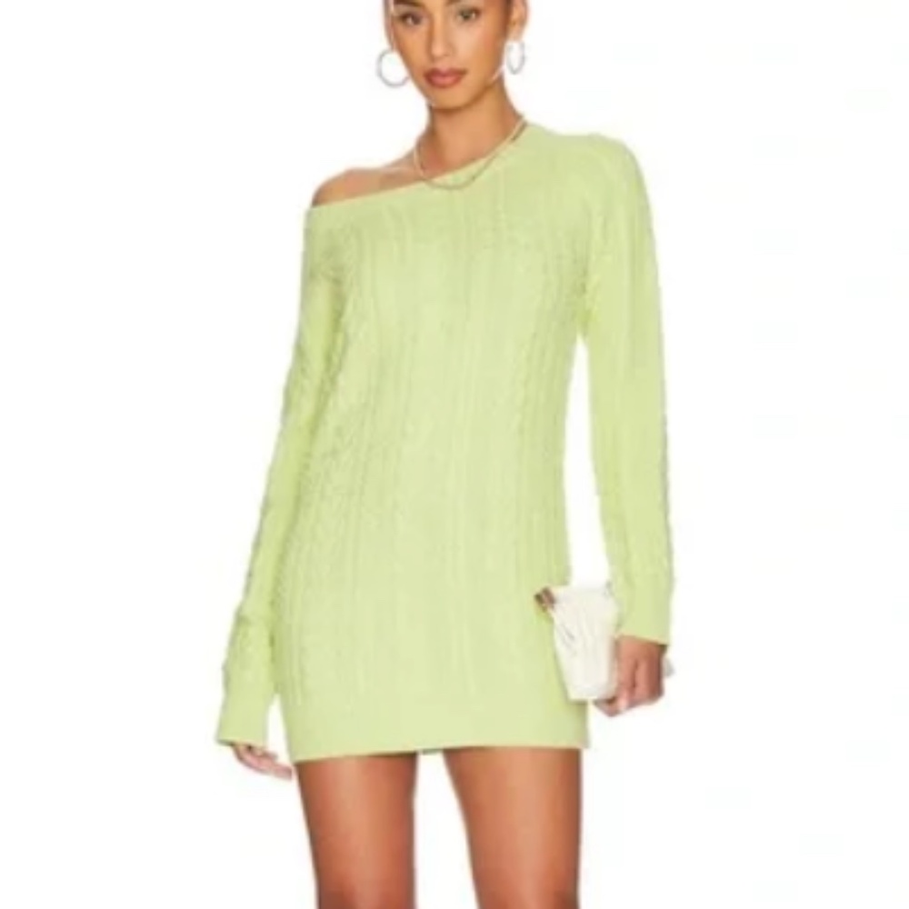 💚Lovers + Friends Neon Yellow/Green Sweater Dress 💚